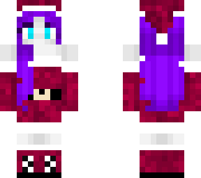 purple hair christmas santa