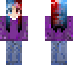 red, purple, blue