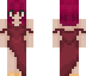 burgundy haired girl