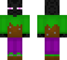 enderman with grass hoodie