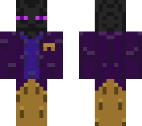 enderman with purple and gold clothes (please