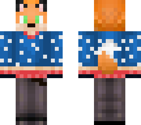 fox in a christmas sweater