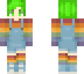 ketsume rainbow sweater-socks , short overall