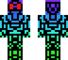 neon minecraft skin