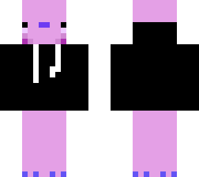 pink axolotl in hoodie