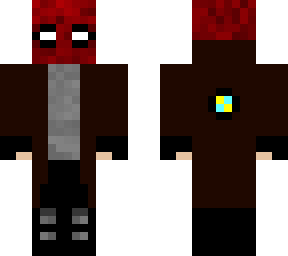 red sinister suit maks