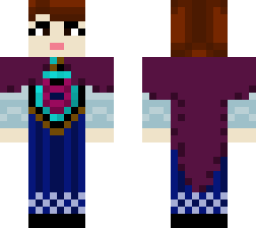 anna - with the iconic purple cape - frozen the musical