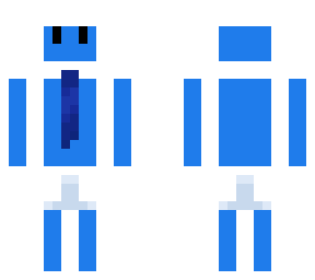 blue with no suit on