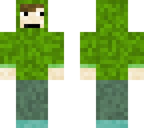 green hoodie person