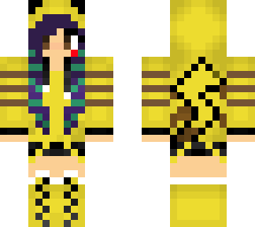 purpple and teal hair pikagirl