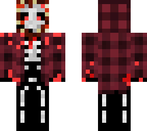 skeleton wearing flannel