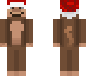 monito con gorro de navidad