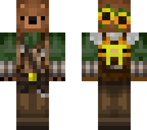 cute forrest bear adventurer