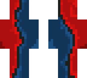 the red and blue human
