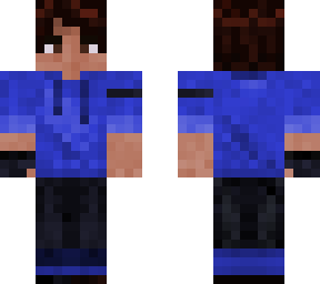 blue hoodie male