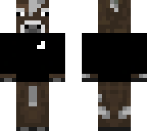cow w/ black long sleeve shirt