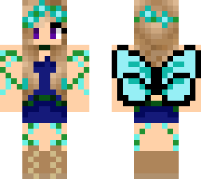 edit of zabet's nature fairy girl (blue wings)