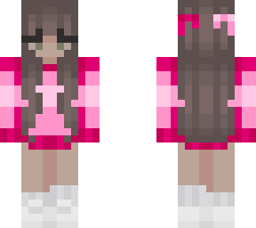 pink sweater.