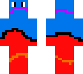 blue red