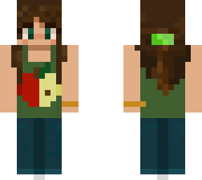 brown hair and apple shirt girl (judith)