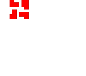 icon 35 - geometry dash (red and white)