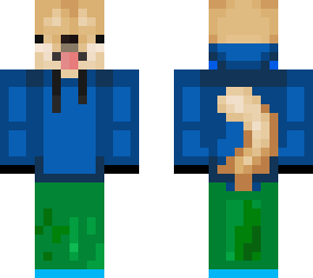 dog in blue hoodie with pants