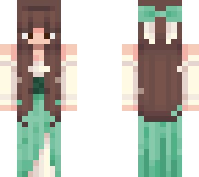 green dress