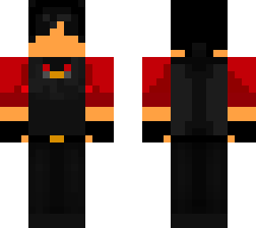 red shirt, black vest skin