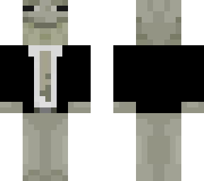 white frog in suit