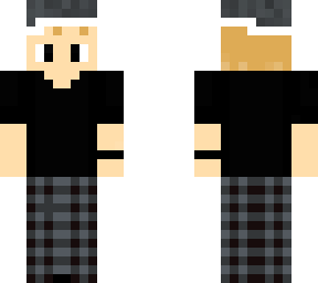 white person in black pj's