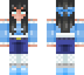 blue + white skin