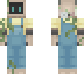 overgrown robot with overalls