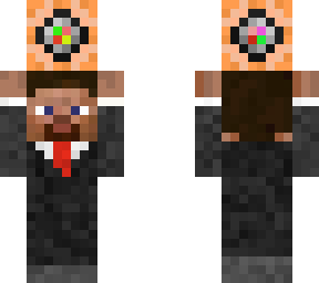 steve holding command block in suit