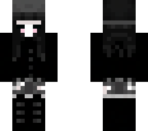 chibi black winter outfit