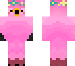 flamingo with flower crown