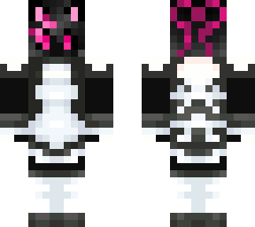 huy enderyt cat girl short hair dark eyes (maid br) (pink)
