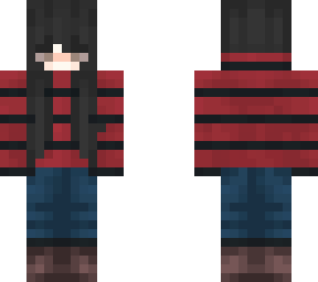 red striped hoodie girl