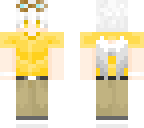 white/yellow bird (goggles version)