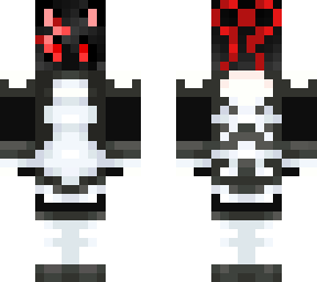 zuy enderyt cat girl short hair dark eyes (maid br) (red)
