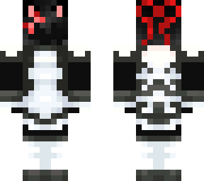 zuy enderyt cat girl short hair without eyes (maid br) (red)