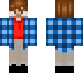 blue and red lumberjack