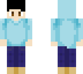 girl in blue hoodie