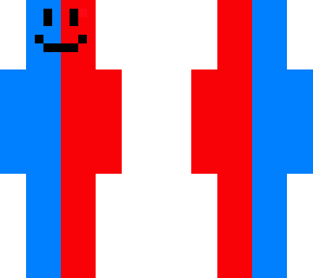 half red half blue skin