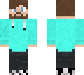 blue hooded man