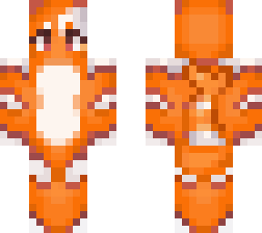 clownfish girl with a striped tail