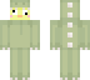 duck wearing dino suit
