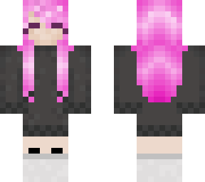 pink hair girl skin