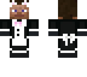 tux-steve in a maid costume!