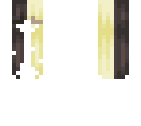 black-blonde split dye hair base