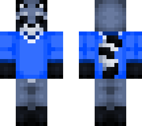 blue sweater racoon